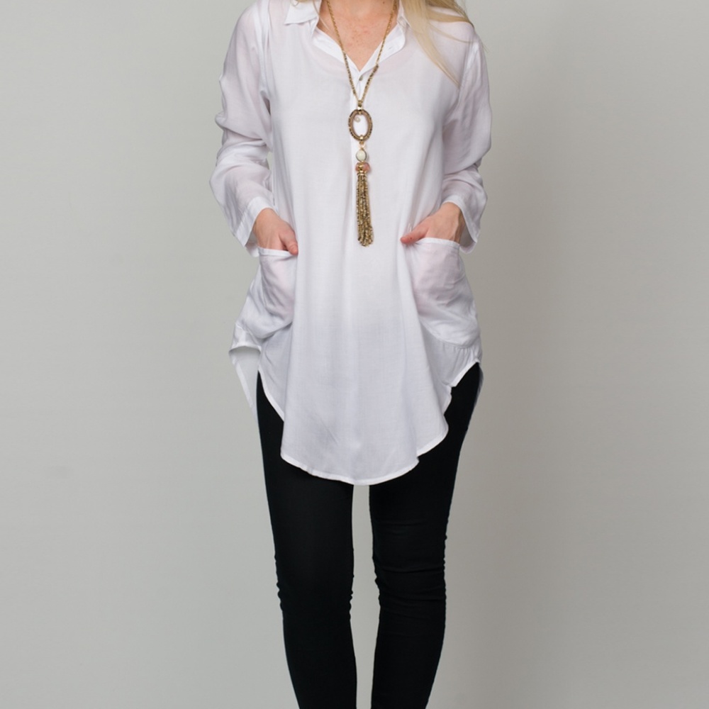 Two Pocket White Shirt